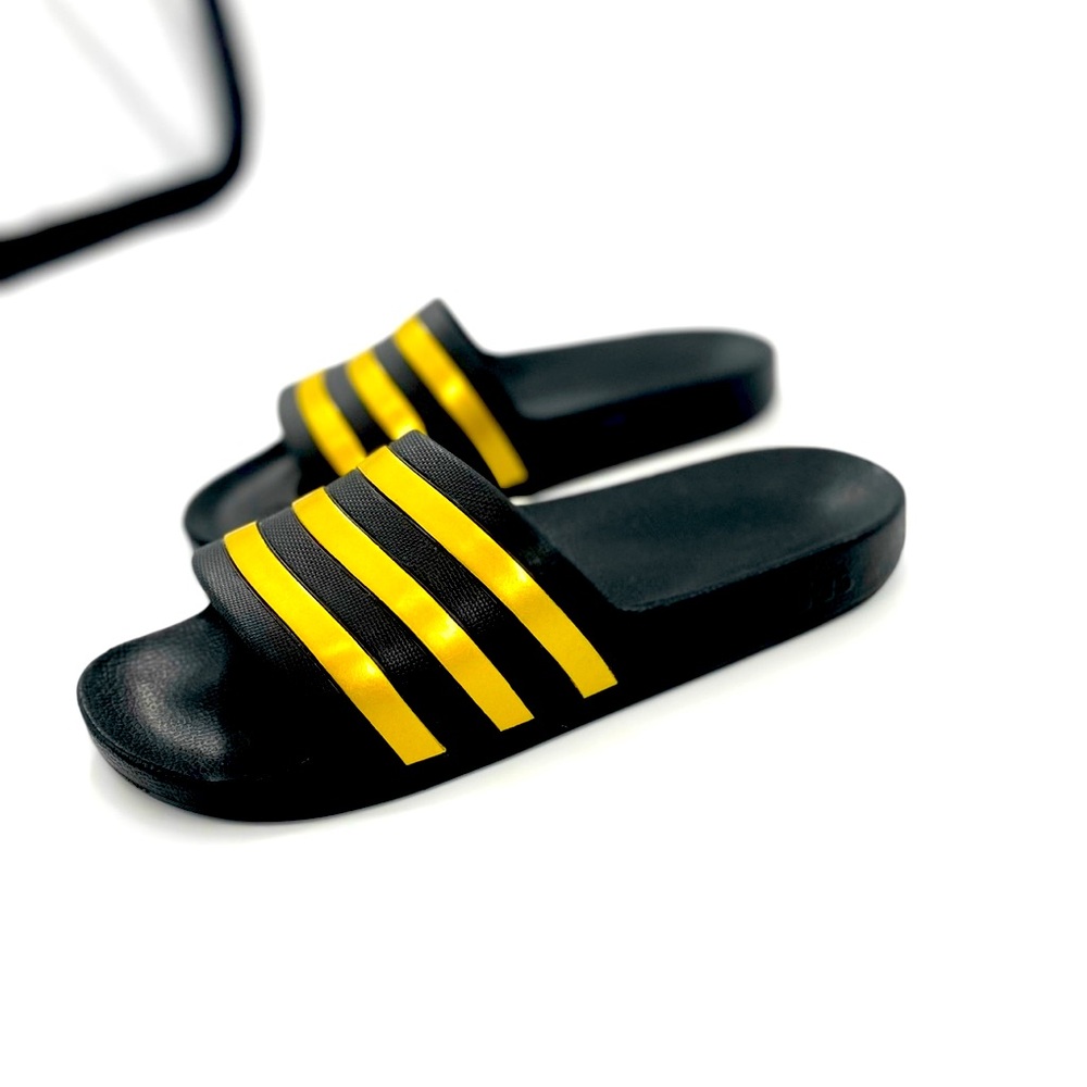 ADIDAS Adilette Aqua Slide ‘Black/Gold’ Men’s Size 8